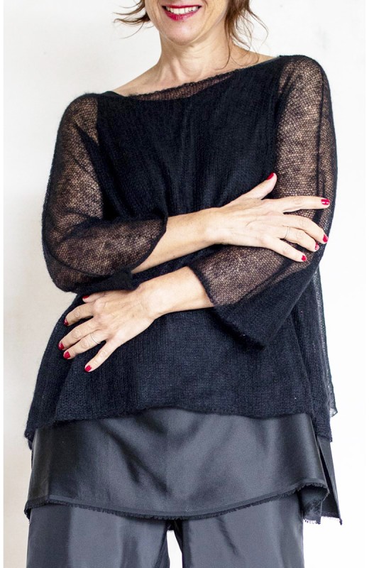 POETICAL SWEATER - Nero...