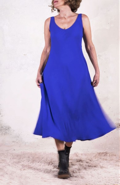 GEORGETTE PERFECTO DRESS - Blu Majorelle