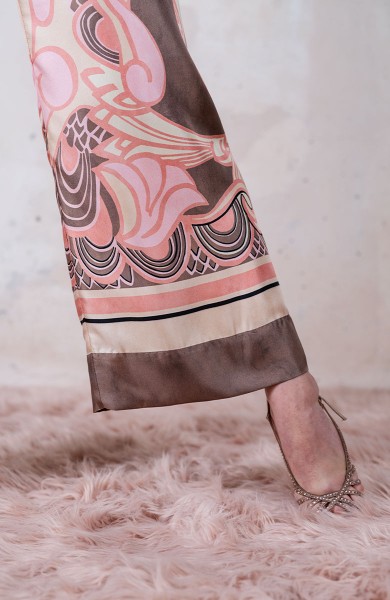 EXTREME FOULARD PIJAMA PANT - Pink Charleston