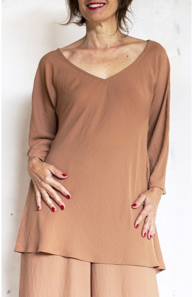 GEORGETTE PERFECTOFUL BLOUSE - Tabacco Ambivalente