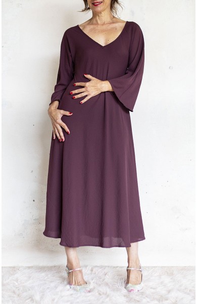 GEORGETTE PERFECTOFUL DRESS - Chocomelanzana