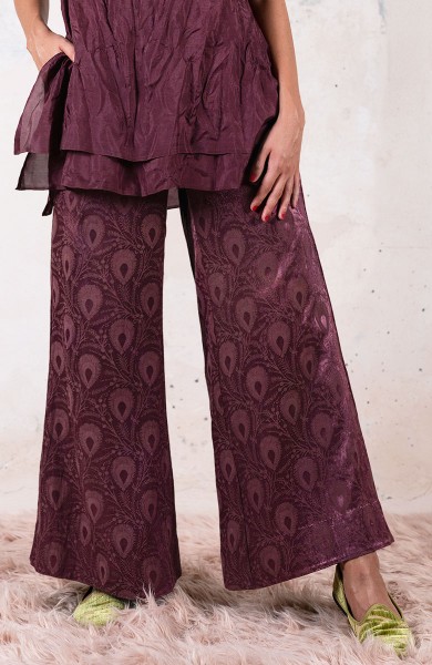VANITY FLUID TROMBETTA PANT - Bordeaux d’Archivio