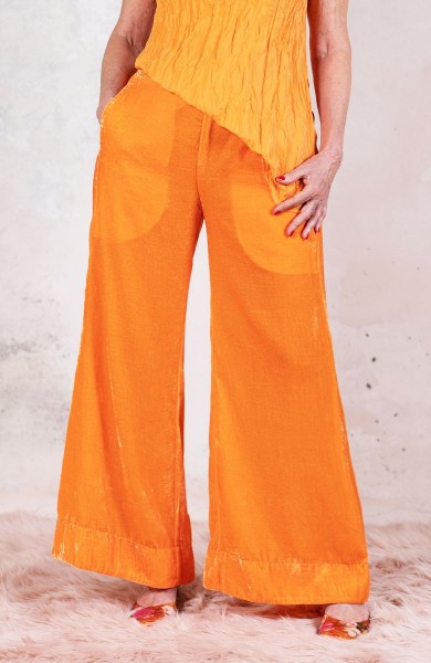 JAPAN VELVET TROMBETTA PANT -  Japan Orange
