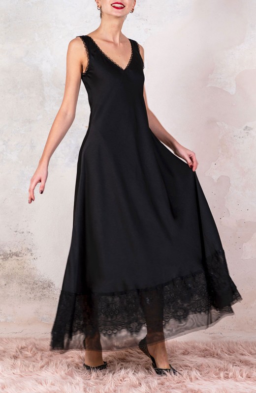 LACE PERFECTO DRESS - Nero...