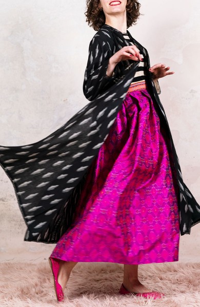 IKAT TRAVEL COAT - Piume nella Notte