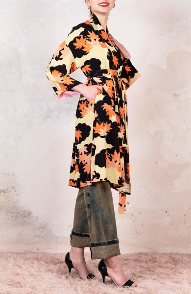 SHORT EUROPEAN KIMONO - Nuvole Stagliate