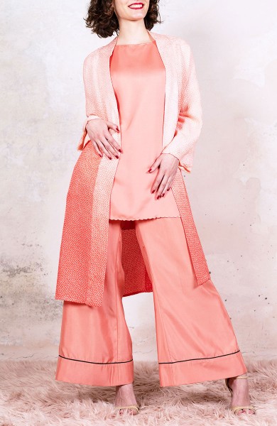 SHORT EUROPEAN KIMONO - Shibori in Degradè