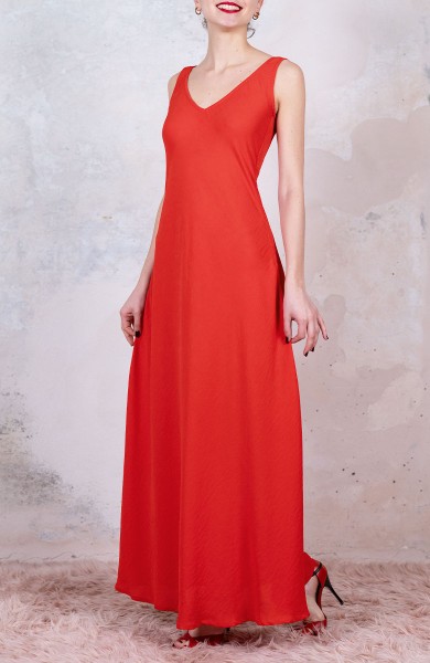 GEORGETTE LONG PERFECTO DRESS - Vulkania