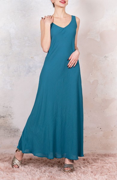 GEORGETTE LONG PERFECTO DRESS - Britannia