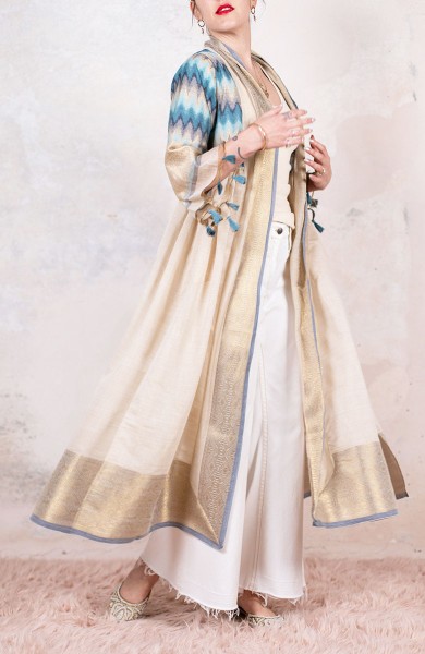 SAREE JANE AUSTEN COAT - Velo Mirtillo