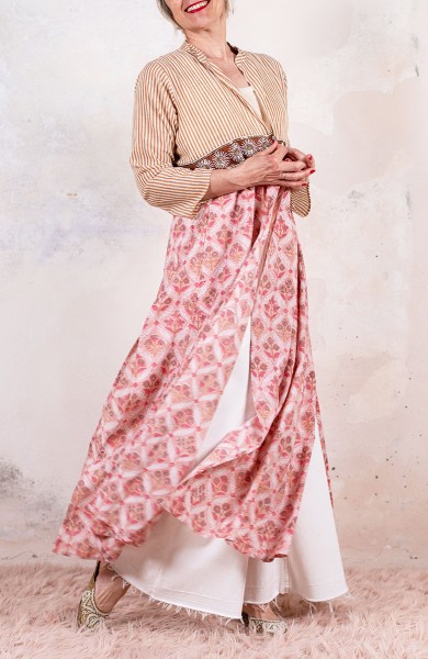 DECO BIJOUX BELT LONG LIGHT COAT - Righine su Quarzo Rosa