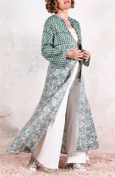 DECO BIJOUX BELT LONG LIGHT COAT - Pigne su Amazzonite