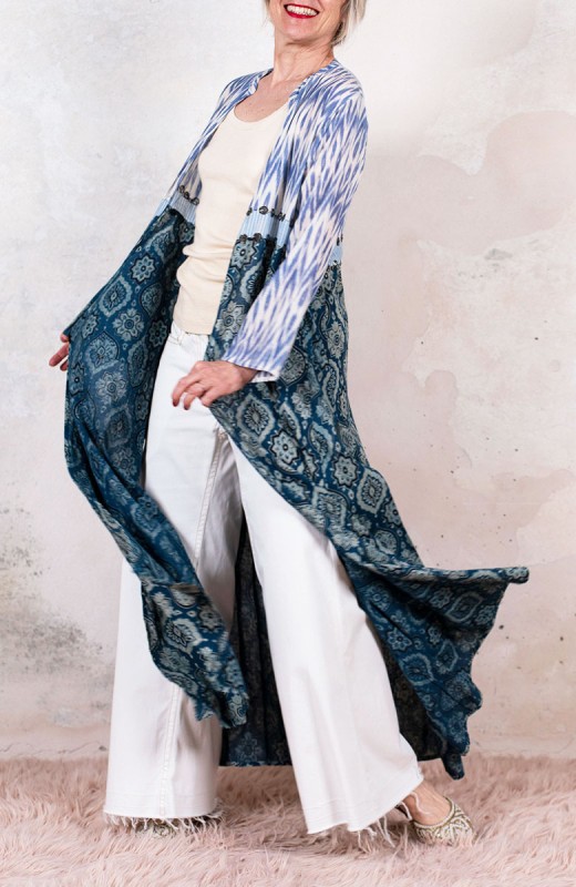 AJARAKH LONG LIGHT COAT -...