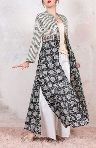 DECO BIJOUX BELT LONG LIGHT COAT - Spighe su Onice