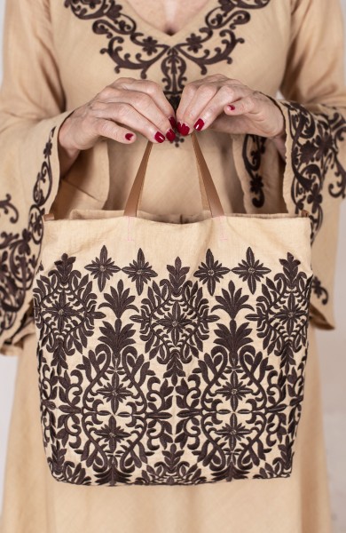 SUMMER EMBROIDERED BAG - Caramello Innamorabile