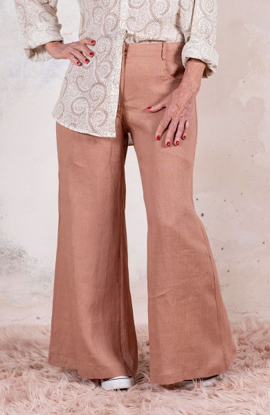 LINEN TRAVEL PANT CALL TO BEAUTY EDITION - The Beauty of Caramel