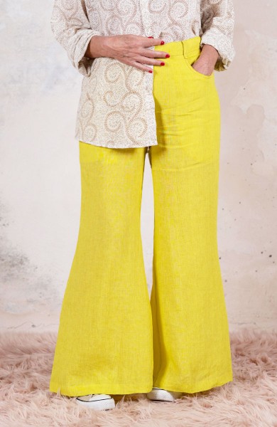 LINEN TRAVEL PANT CALL TO BEAUTY EDITION - The Beauty of Lime