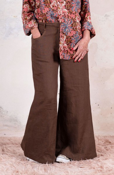 LINEN TRAVEL PANT CALL TO BEAUTY EDITION - The Beauty of Chocolate