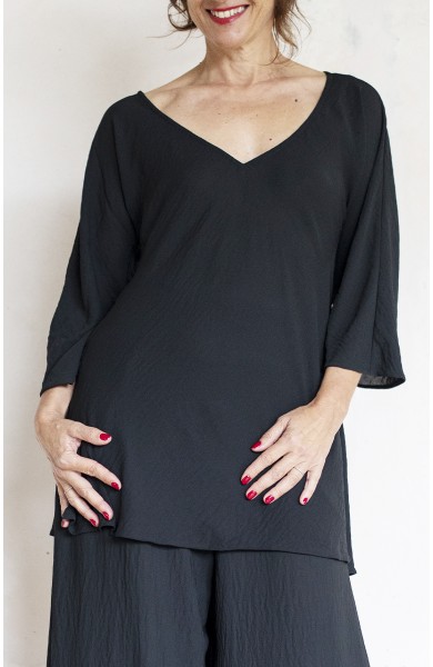 GEORGETTE PERFECTOFUL BLOUSE - Nero Ridondante