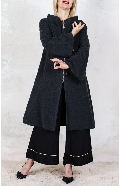 PILE COUTURE COAT - Antracite